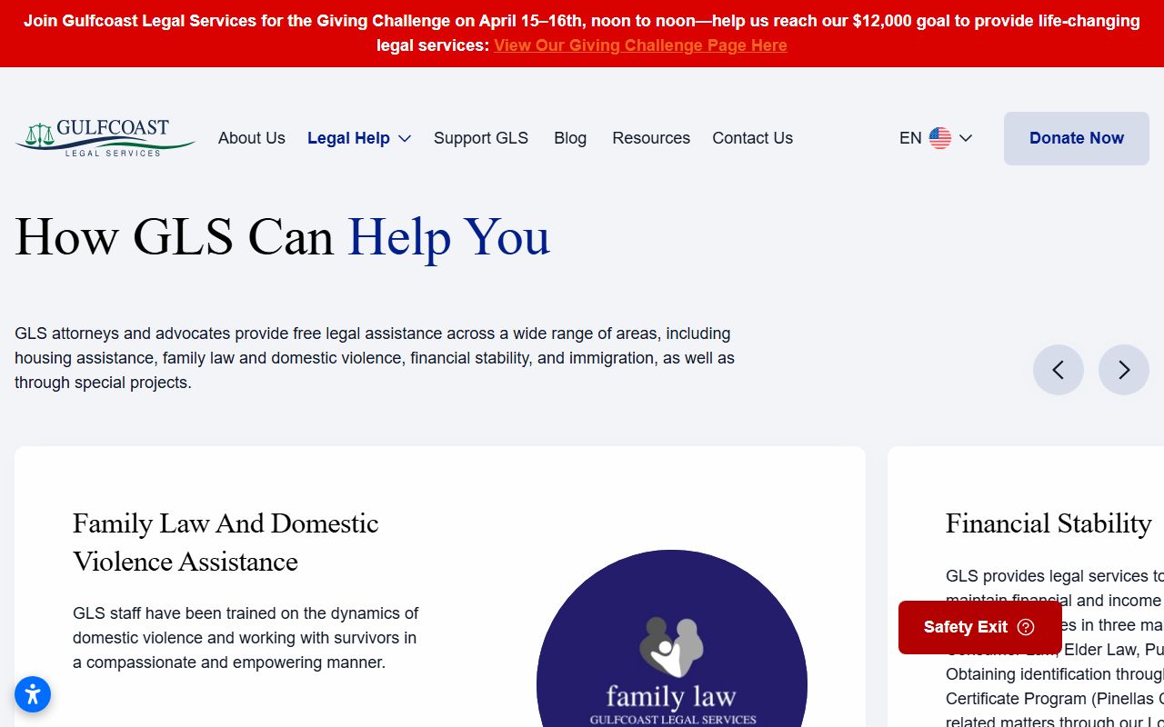 Gulfcoast Legal Services legal help page for Pinellas County court records assistance